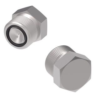 FF9767-08S Hydraulic Hose Plug: Carbon Steel, 1/2" Fitting Size, 9,000 psi Max. Working Pressure @ 70 F