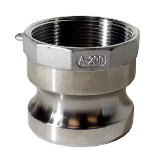A200S 2" 304 Stainless Steel Cam and Groove - Part A - Male Adapter x Female NPT Thread
