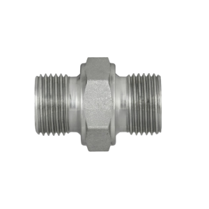 9022-04-04-OHI : OHI Straight Adapter, 0.25 (1/4") Male BSPP x 0.25 (1/4") Male BSPP, Steel
