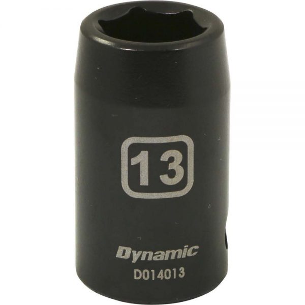 D014013 DYNAMIC TOOLS 13MM X 6 POINT SHORT 1/2" DRIVE IMPACT SOCKET