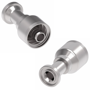 4S16FL12 Aeroquip by Danfoss | 4 Wire 4S SAE Code 61 Flange (FL) Crimp Fitting | -16 Code 61 Flange x -12 Hose Barb | Steel