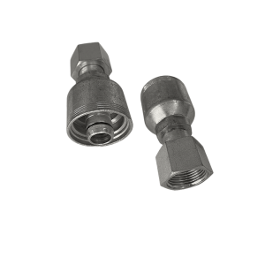 4SA16FR16 4S Female ORS Swivel (FR) Crimp Fitting -16 Female O-Ring Face Seal Swivel x -16 Hose Barb Steel