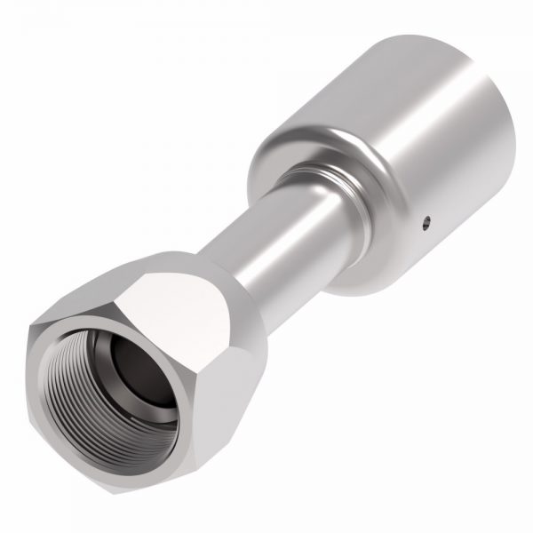 FEMALE SAE 45° FLARE SWIVEL CRIMP FITTING | HOSE ID 5/16" TUBE SIZE 3/8" THREAD SIZE 5/8-18