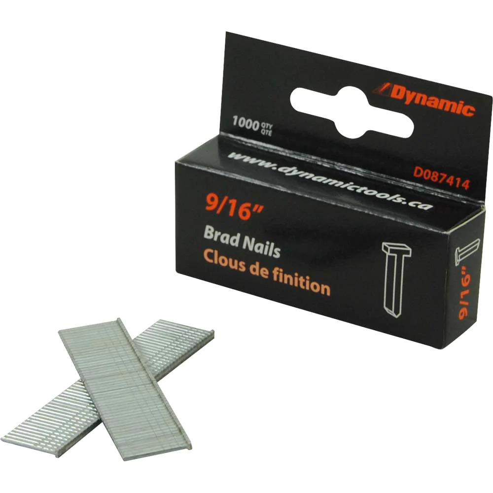 D087414 Dynamic Tools 9/16 Brad Nail (1000 Pack)