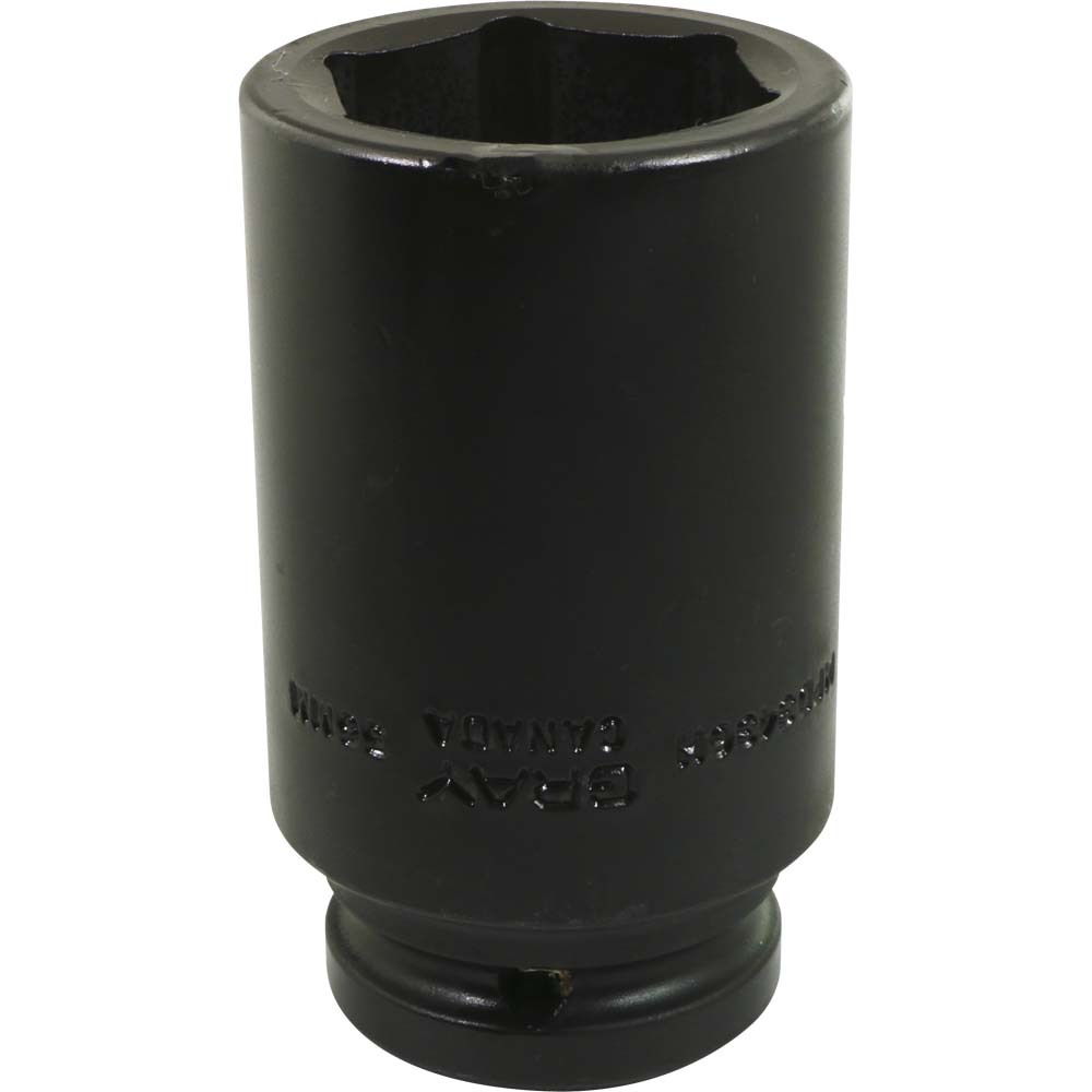 Gray Tools MPD3436H Deep Impact Socket, Metric, 3/4", 36 mm Hex Socket, 6 Points