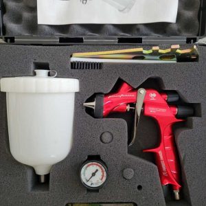 HVLP GRAVITY FEED AIR SPRAY GUN W/REGULATOR-GAUGE