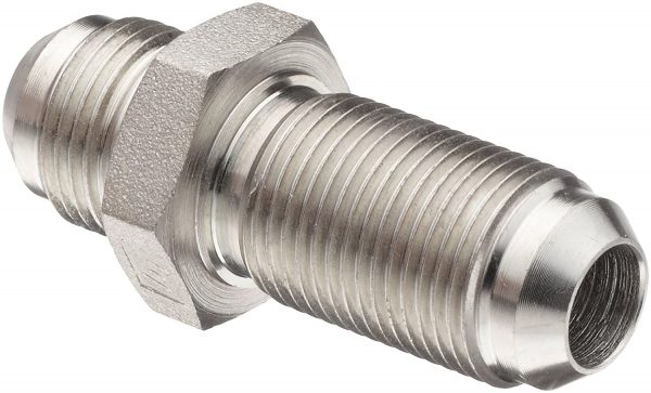2700-16-16 OneHydraulics Bulkhead Adapter, Straight, 1" Male JIC x 1" Male, Steel, 4000psi