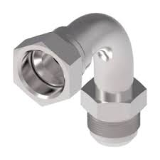 FF5163-2424S 37°JIC Flare Swivel/37°JIC Flare 90° Elbow Adapter |-24 F 37° JIC Flare Swivel x -24 M 37° JIC Flare | Steel