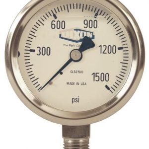 LIQUID FILLED STAINLESS CASE GAUGE 2-1/2"