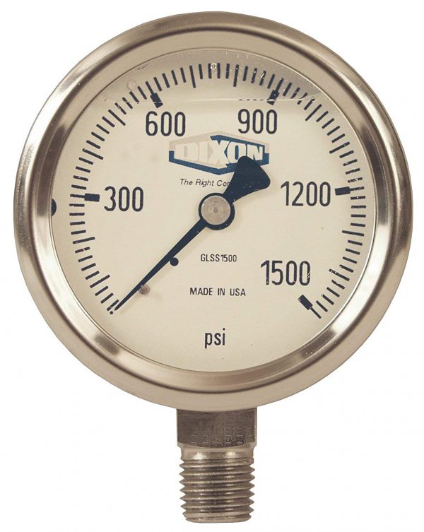 2-1/2" ALL SS LM O-10000PSI LQ GAUGE