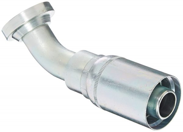47016E-D46 45 Degree Split Flange Tube Elbow Fitting, Steel, 1" Hose ID, 1" Nominal Flange Size