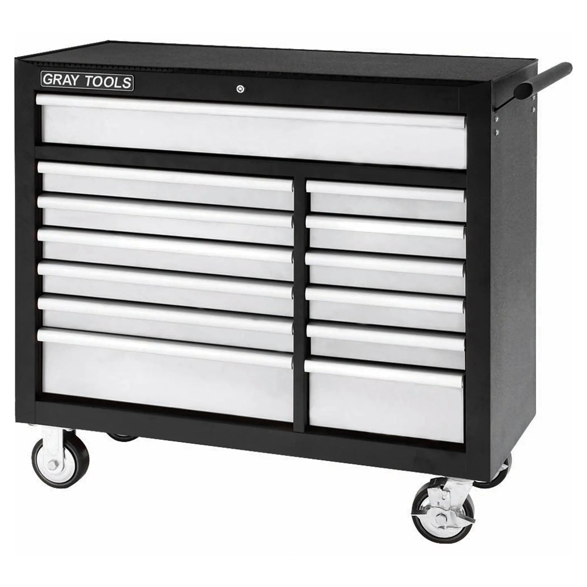99213SB Roller Cabinet, 13 Drawers, 42" W x 19" D x 40" H, Black