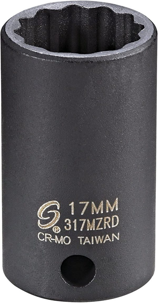 SOCKET 3/8" DR 17MM 12PT