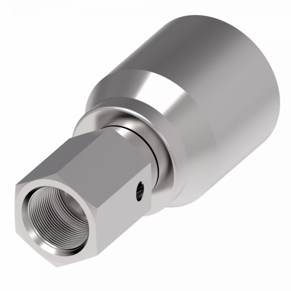 1-PIECE CRIMP HOSE FITTINGS JIC FEMALE 74° CONE SEAT