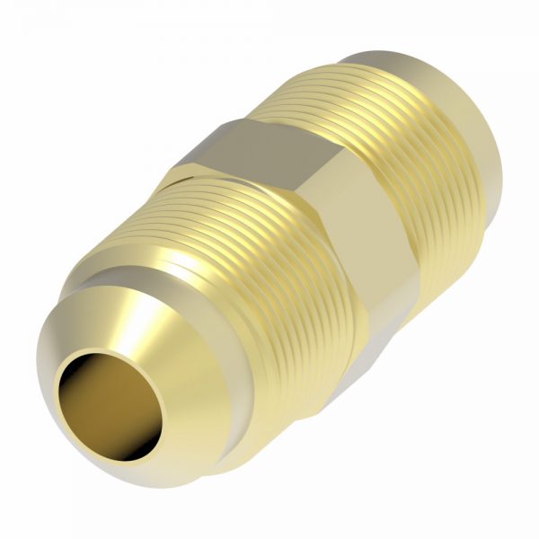 42x5 Male SAE 45° Flare Union Adapter | 5/16" Male SAE 45° Flare x 5/16" Male SAE 45° Flare | Brass