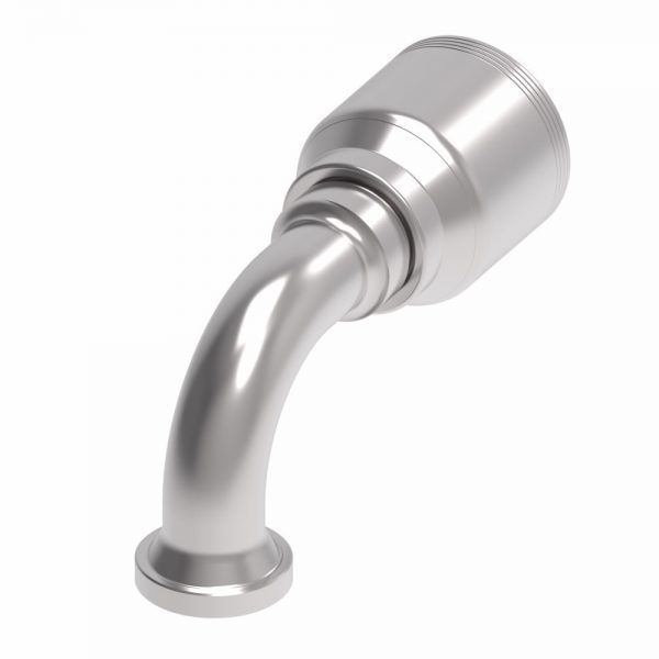 4S24FLB20 Aeroquip 4 Wire 4S SAE Code 61 Flange 90° Elbow (FLB) Crimp Fitting -24 Code 61 Flange x -20 Hose Barb Steel