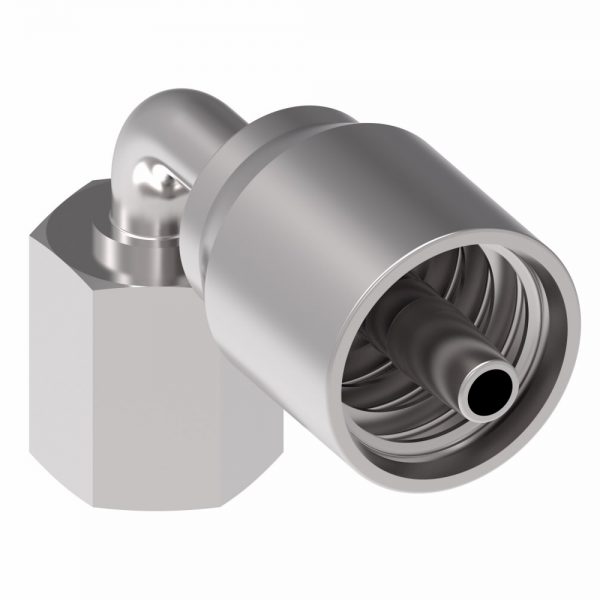 20491Y-26-10TZ Eaton 1-Piece Crimp Hose Fittings 90° Elbow Metric Female 24° Cone O-Ring L.T.